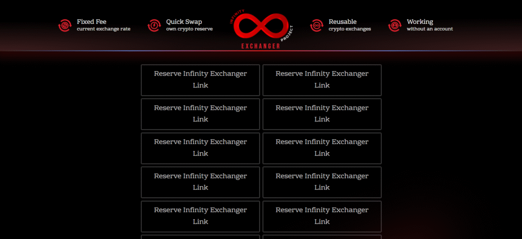 Infinity Exchanger Tor-exclusive interface with betting system among best crypto exchanges in India without KYC