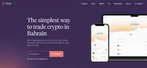 Rain MENA regional bitcoin exchange platform in Dubai with Arabic language support.