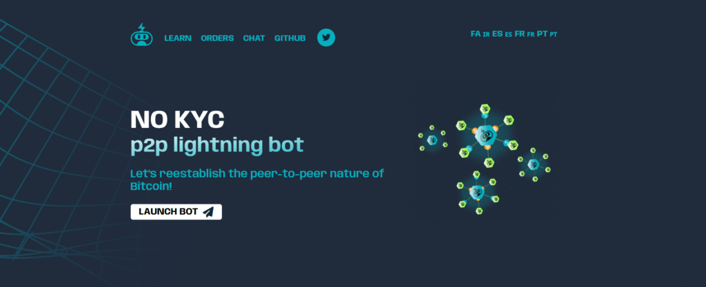 lnp2pBot Telegram Lightning Network exchange without KYC for peer-to-peer Bitcoin trading