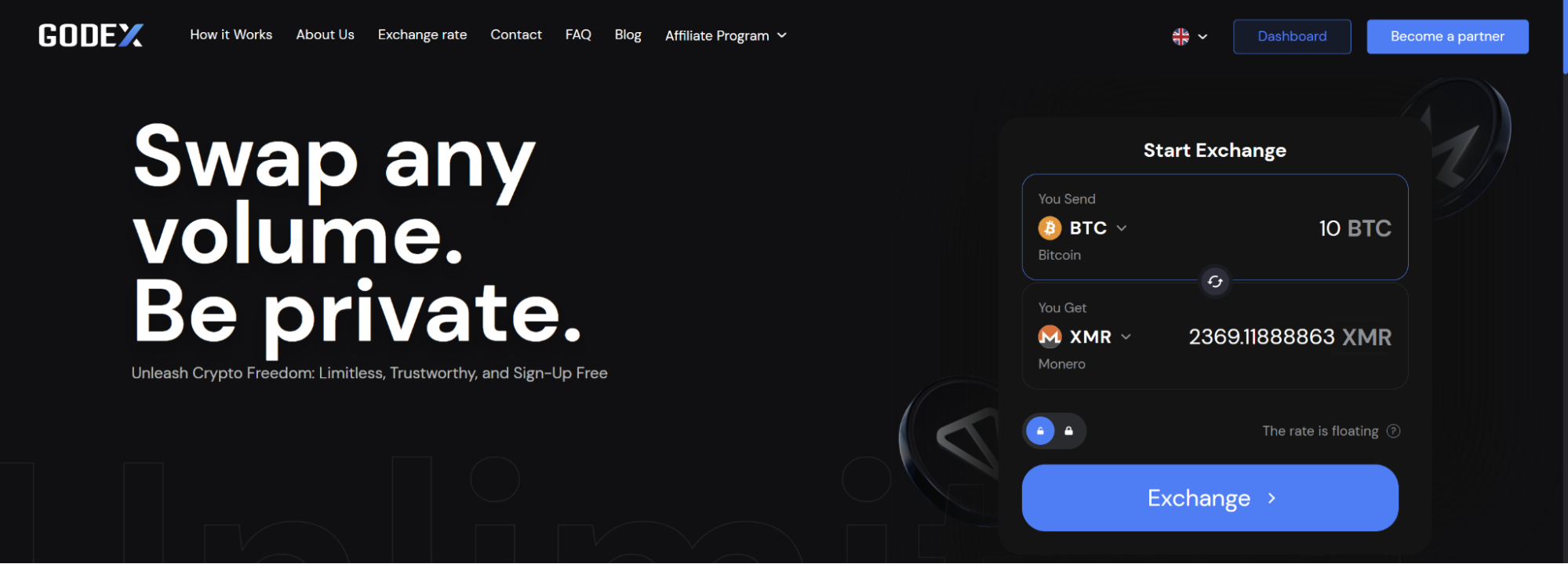 godex main page screenshot
