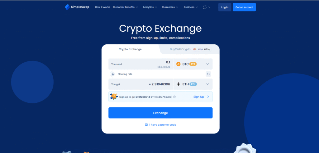 SimpleSwap - Instant Online Crypto Exchange