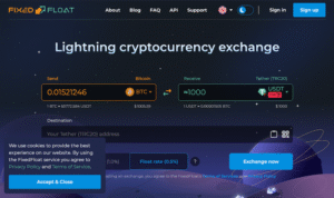 Cryptocurrency exchange offering both fixed and variable rate options with instant execution